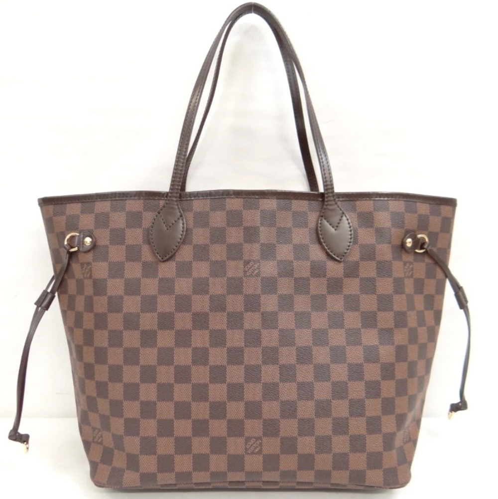 💕Louis Vuitton Tote Bag Neverfull MM Damier Ebene "Cherry RED Interior" - Picture 2 of 16